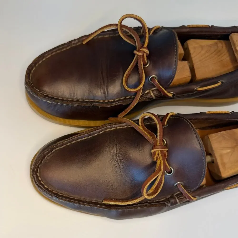 VGUC Rancourt & Co. Gilman Camp Moc Heritage Brown Made in Maine USA 12 Wide EE